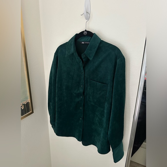 Zara FINE-WALED CORDUROY SHIRT - Picture 2 of 6